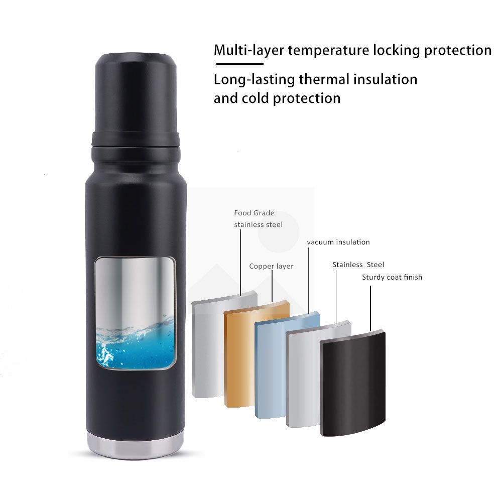 960 ml modern design Bullet shape outdoor travel Yerba Companion Kit vacuum bottle with 2 business gift thermos cups