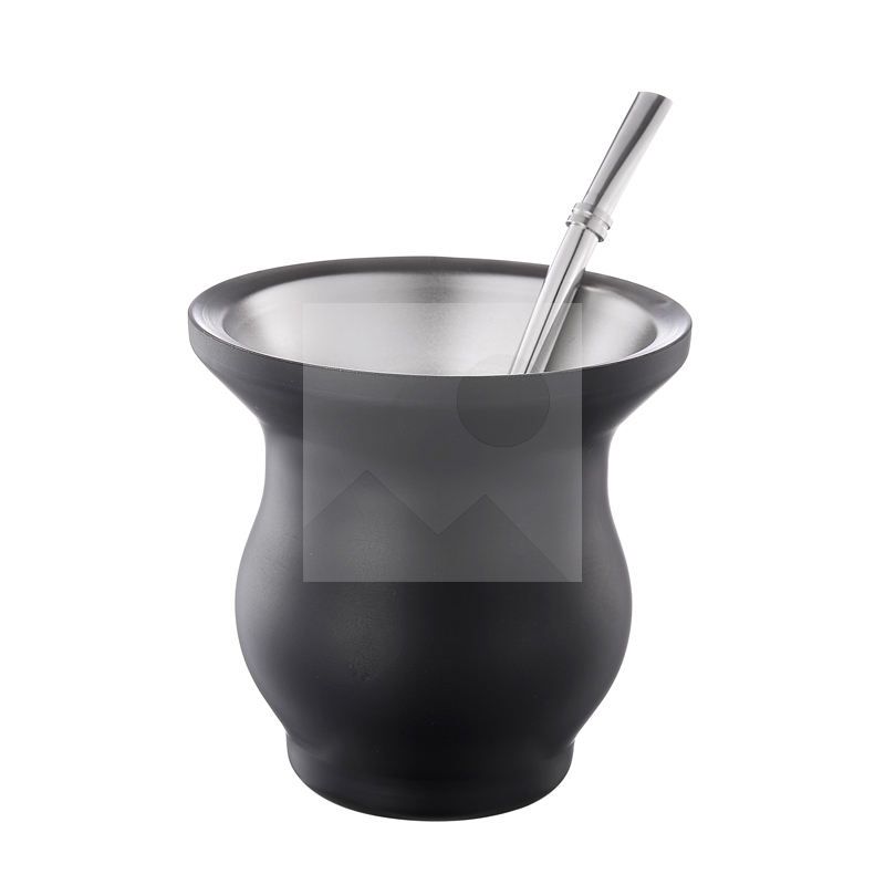 300ml Yerba Mate Cup 304 Stainless Steel Double Wall 10oz Argentine Yerba Mate Gourd With Bombillas and Cleaning Brush