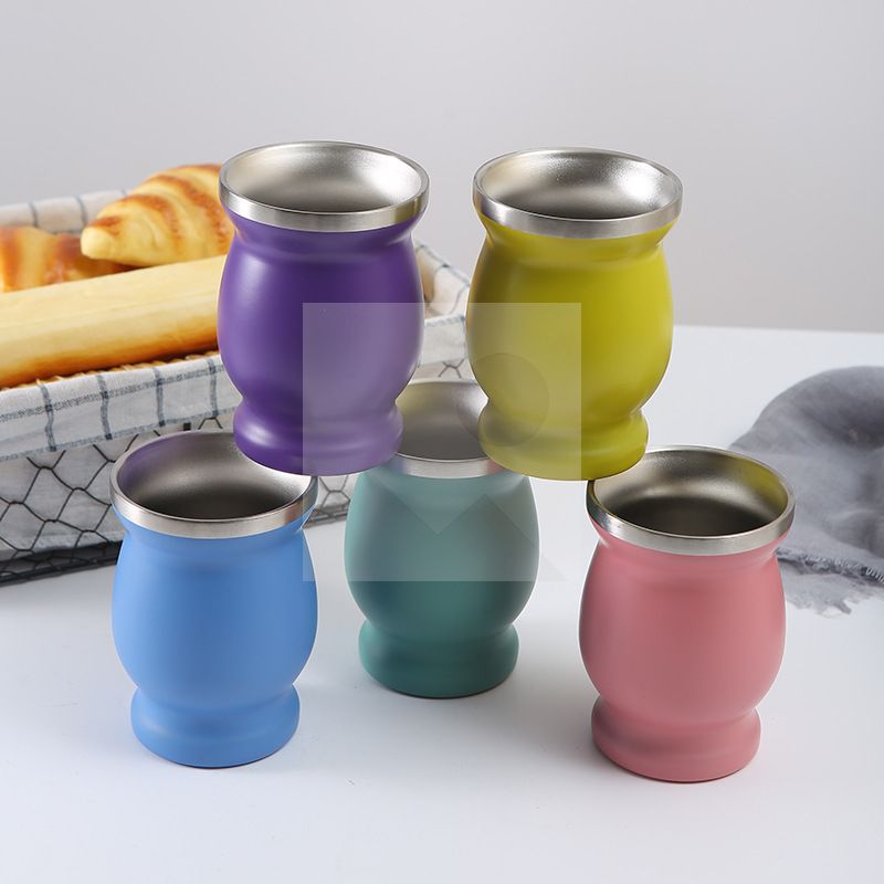 Customize two capacities 8oz 4oz Yerba Mate Natural Gourd/Tea Cup Set (Original Traditional Mate Cup)