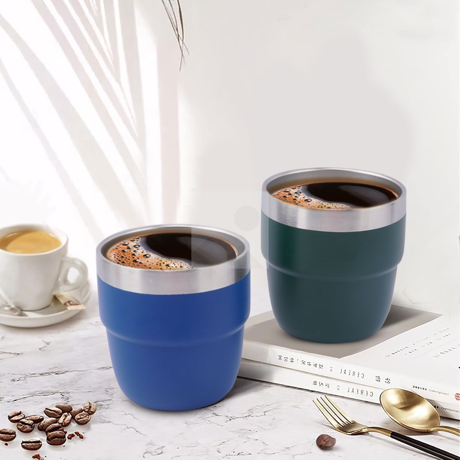 4 oz 120 ml espresso tumbler cup stainless steel double-wall vacuum insulated thermos and thermos bottle