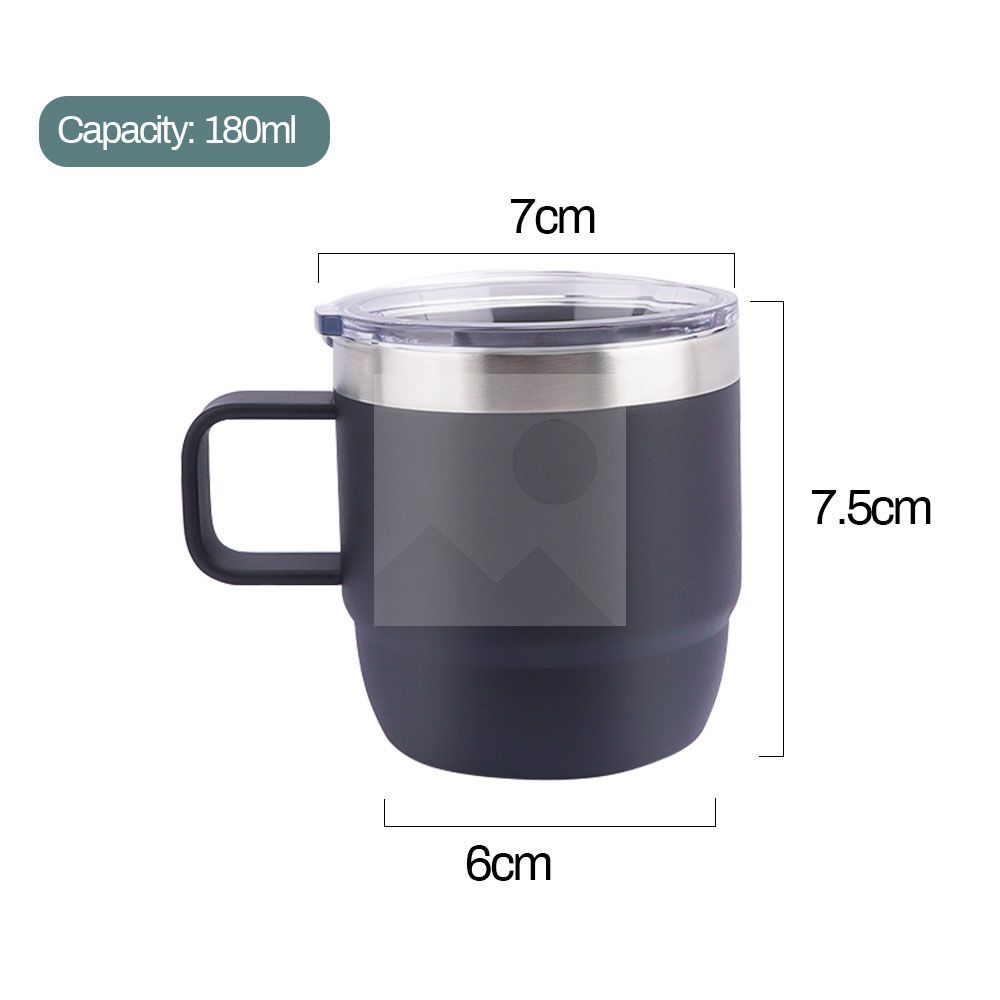 6oz travel mini bottle with handle stainless steel leak-proof double-wall vacuum insulated cup Buffalo milk juice coffee