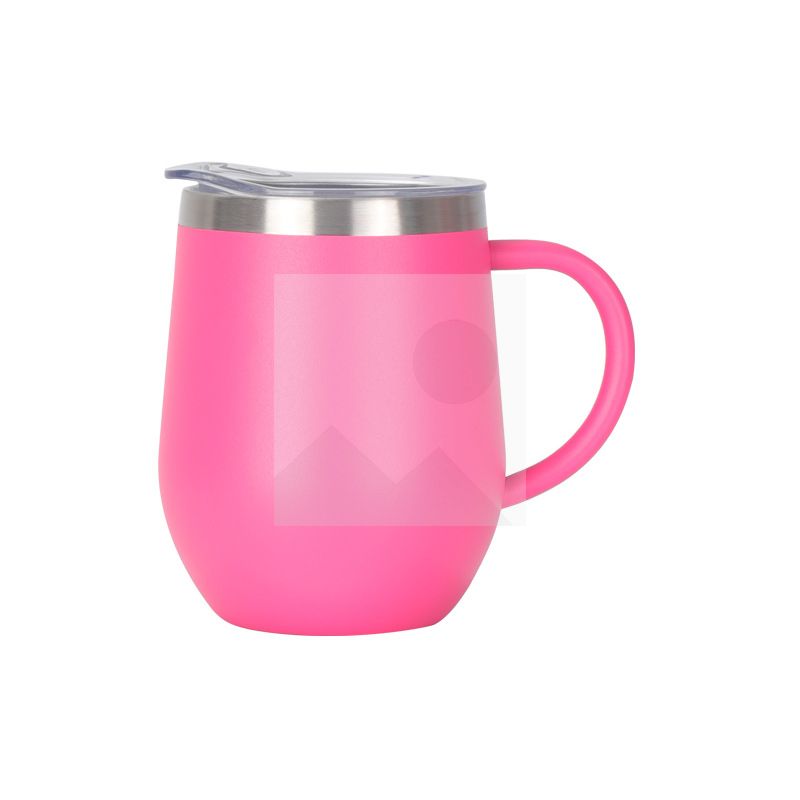 RTS 12 oz travel double wall stainless steel insulated vacuum coffee mug Custom with lid wine cup with handle