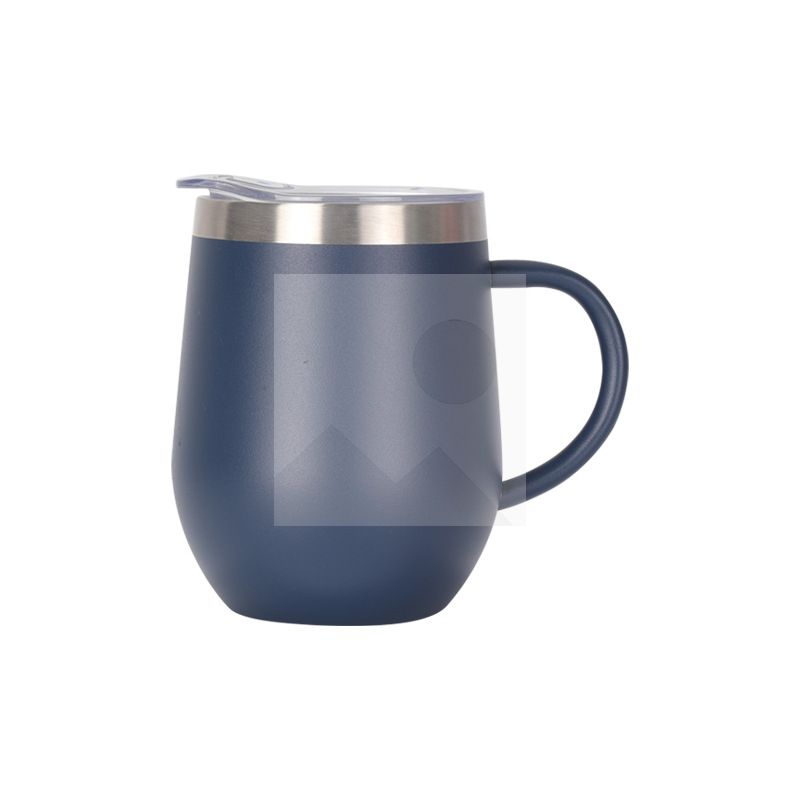 RTS 12 oz travel double wall stainless steel insulated vacuum coffee mug Custom with lid wine cup with handle