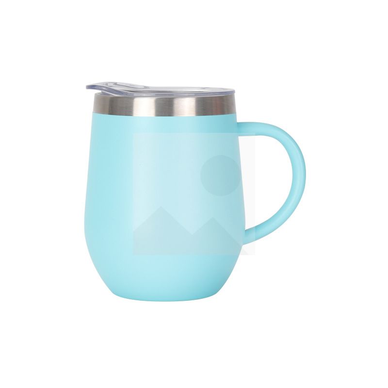 RTS 12 oz travel double wall stainless steel insulated vacuum coffee mug Custom with lid wine cup with handle