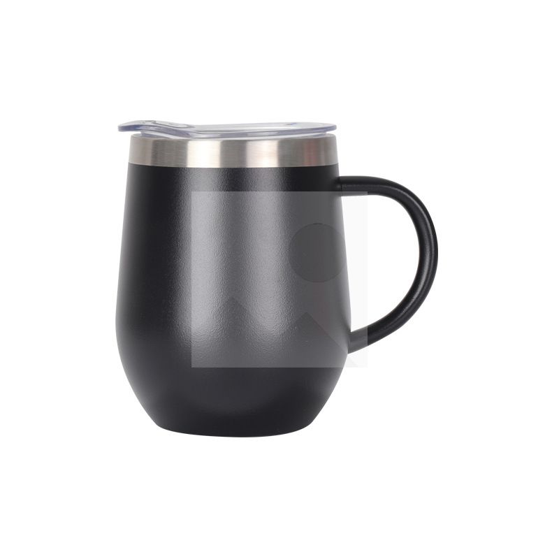 RTS 12 oz travel double wall stainless steel insulated vacuum coffee mug Custom with lid wine cup with handle