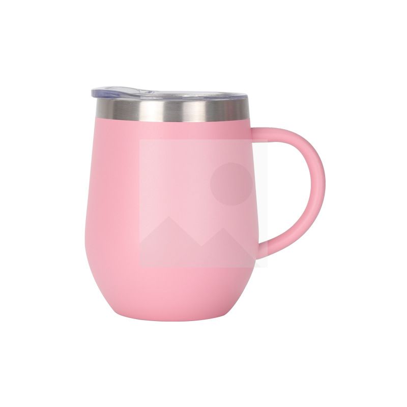 RTS 12 oz travel double wall stainless steel insulated vacuum coffee mug Custom with lid wine cup with handle