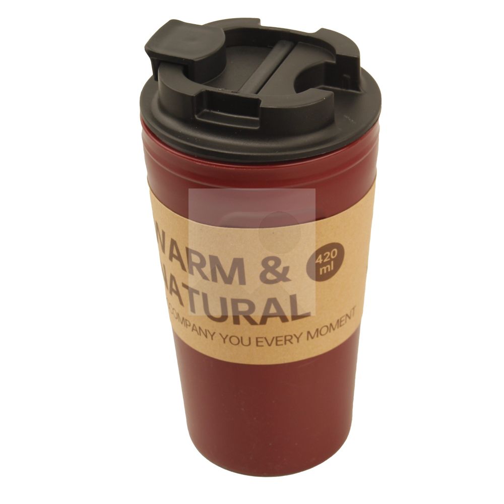 Coffee Cups with Lids, Thermal Cups for Hot and Cold Drinks, Double Wall Tumbler 420ml 14oz Coffee Tumbler Screw-On Sip Lid, Dishwasher Safe