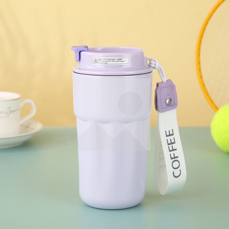Stock 20 oz Travel Tumbler Casual convenience coffee mug with silicone ring double wall cup milk tea cup vacuum insulated camping mug