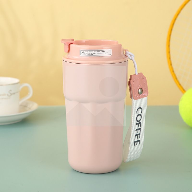 Stock 20 oz Travel Tumbler Casual convenience coffee mug with silicone ring double wall cup milk tea cup vacuum insulated camping mug