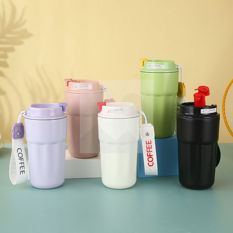 Stock 20 oz Travel Tumbler Casual convenience coffee mug with silicone ring double wall cup milk tea cup vacuum insulated camping mug