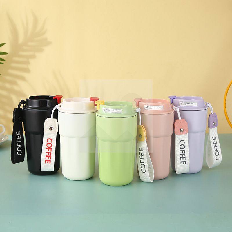 Stock 20 oz Travel Tumbler Casual convenience coffee mug with silicone ring double wall cup milk tea cup vacuum insulated camping mug