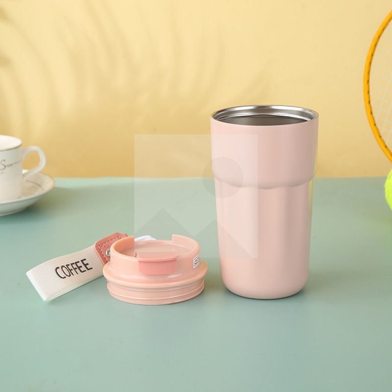 Stock 20 oz Travel Tumbler Casual convenience coffee mug with silicone ring double wall cup milk tea cup vacuum insulated camping mug