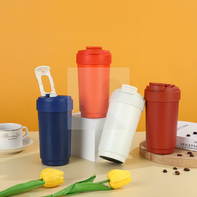 500ml thermos travel coffee mug Gradient 17 oz insulated coffee mug with backfilter custom wholesale mug with logo