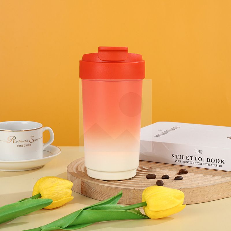 500ml thermos travel coffee mug Gradient 17 oz insulated coffee mug with backfilter custom wholesale mug with logo