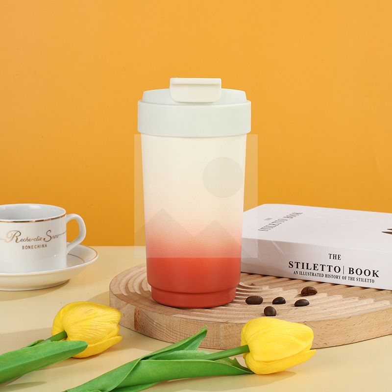 500ml thermos travel coffee mug Gradient 17 oz insulated coffee mug with backfilter custom wholesale mug with logo