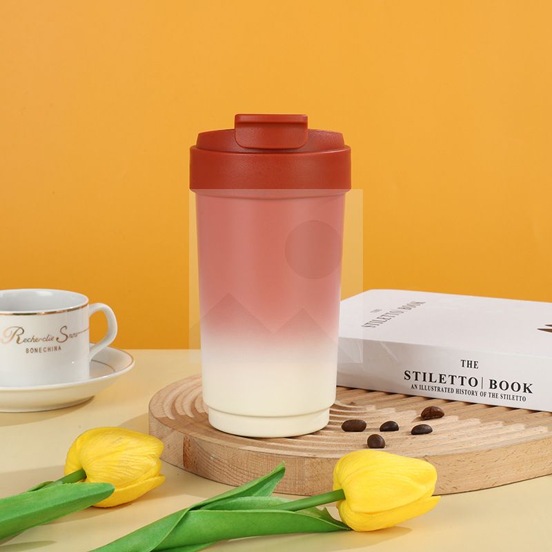500ml thermos travel coffee mug Gradient 17 oz insulated coffee mug with backfilter custom wholesale mug with logo