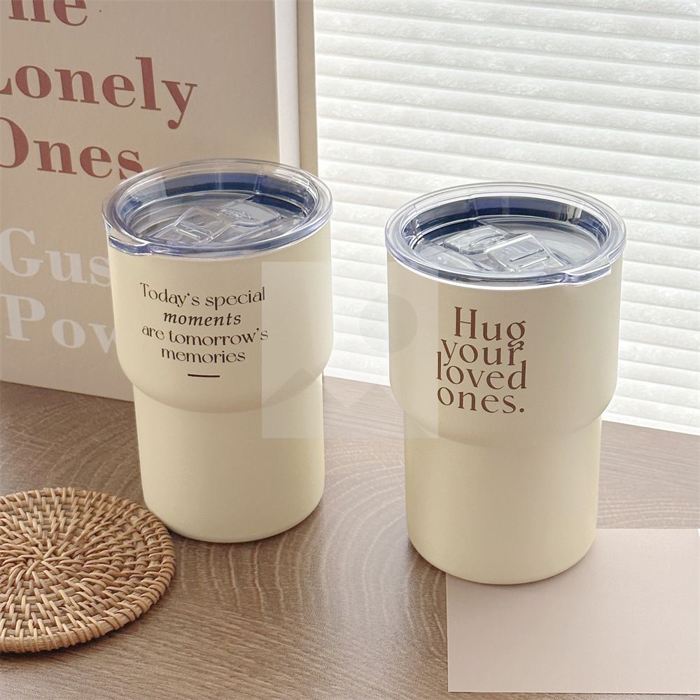 Cute coffee cup double-layer stainless steel vacuum insulated cup INS hot sale