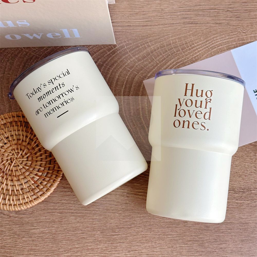 Cute coffee cup double-layer stainless steel vacuum insulated cup INS hot sale