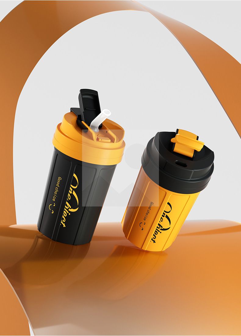 Stock 390ML 510ML coffee cup double-layer stainless steel vacuum insulated water cup INS hot sale color mixing custom