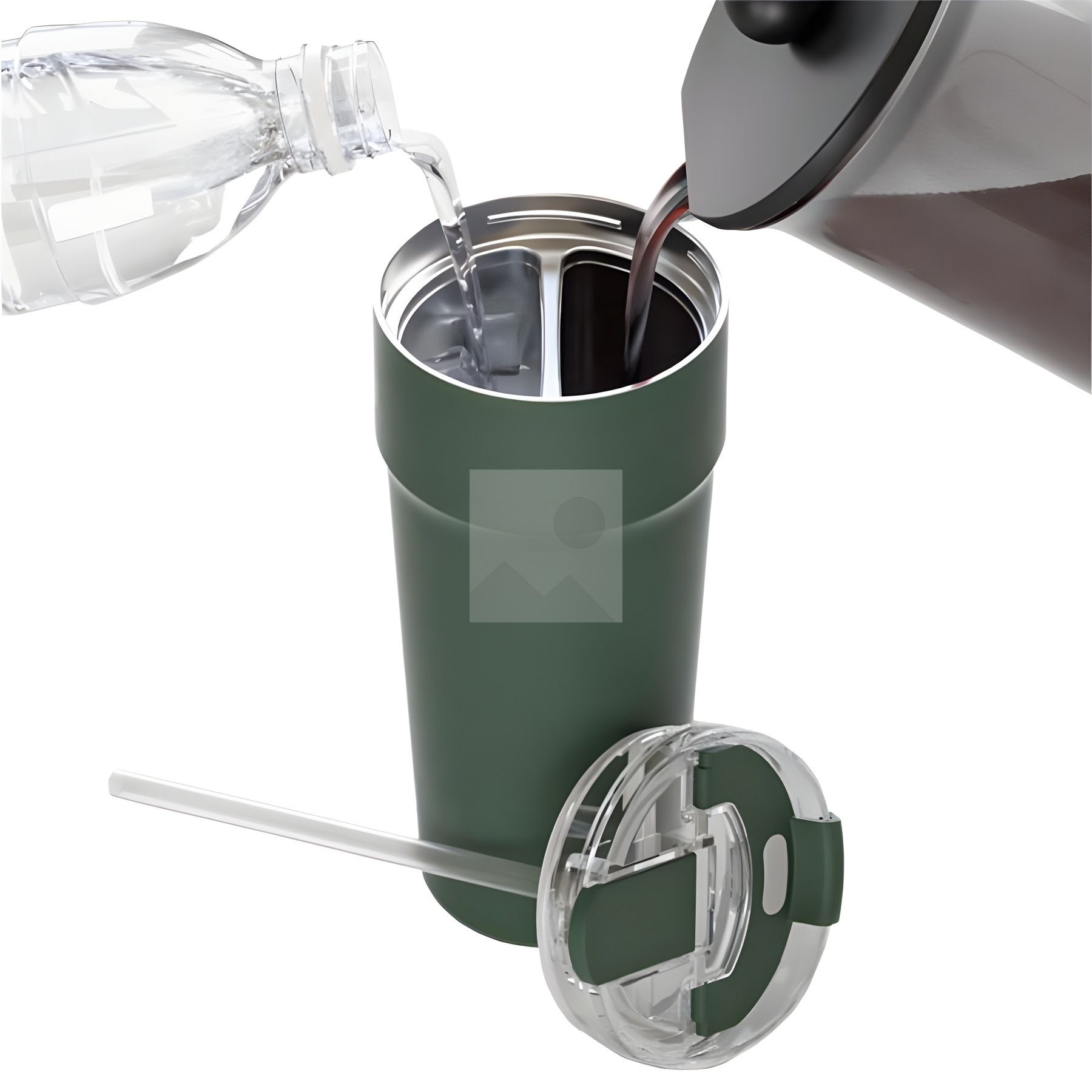 2025 NEW Double stainless steel insulated coffee mug Mug thermos mug Travel sports mug with plastic PP lid
