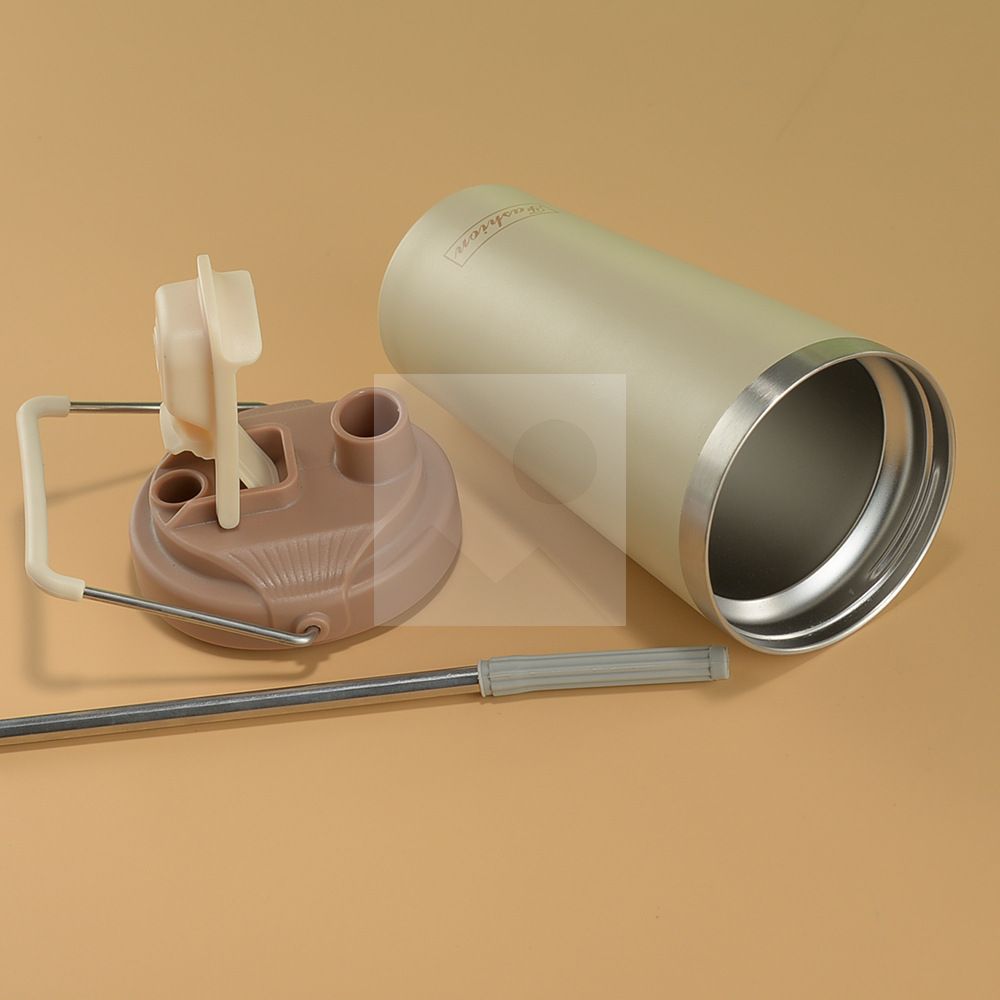 Modern travel coffee cup Tumbler Reusable insulated stainless steel cold brew iced coffee cup thermos with clamshell