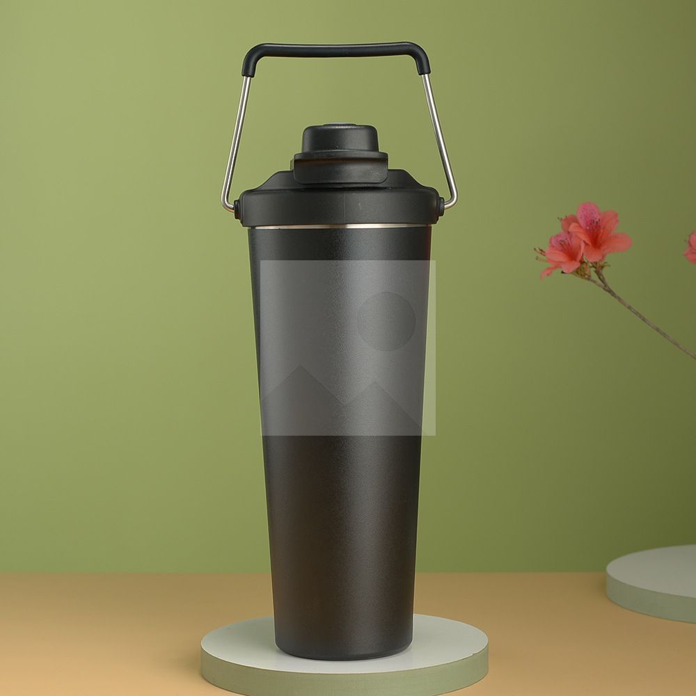 Modern travel coffee cup Tumbler Reusable insulated stainless steel cold brew iced coffee cup thermos with clamshell