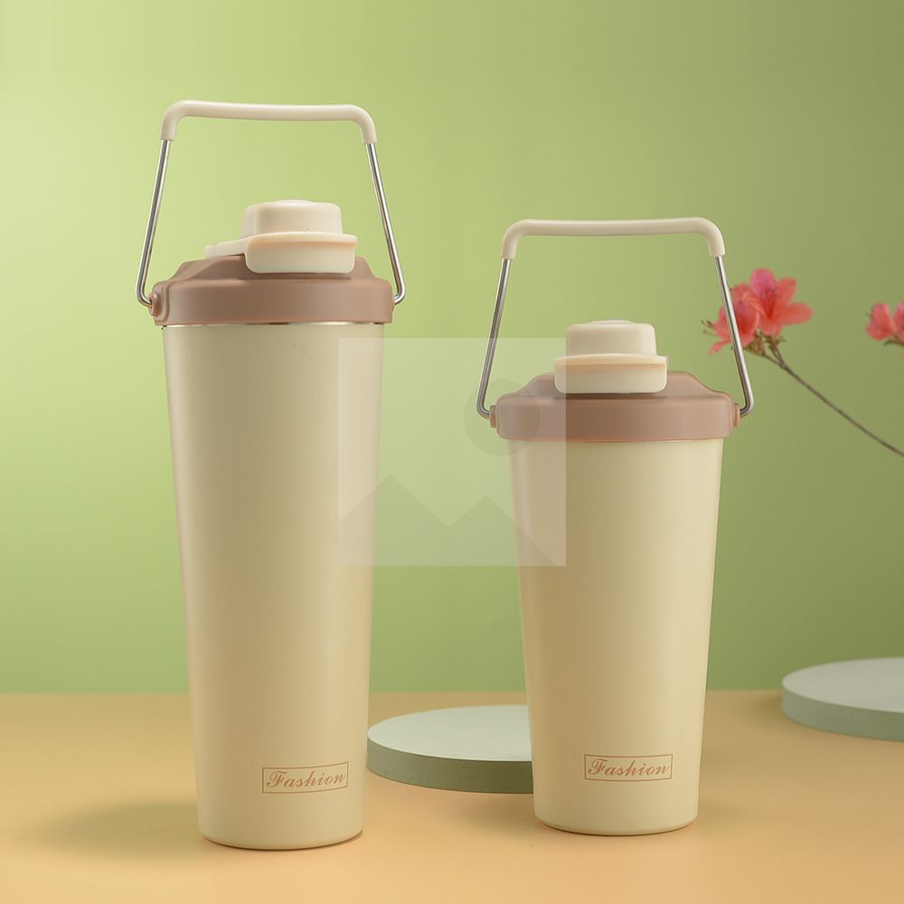 Modern travel coffee cup Tumbler Reusable insulated stainless steel cold brew iced coffee cup thermos with clamshell