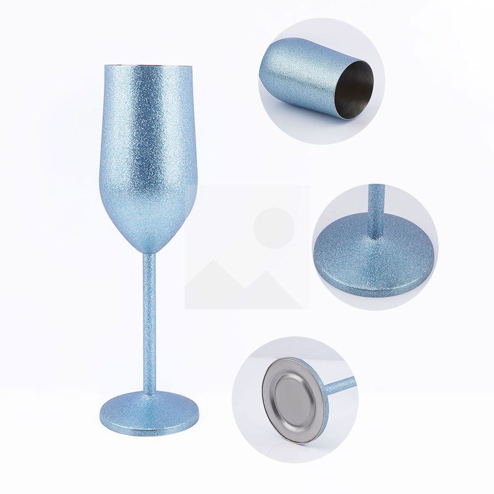 New 210ML Champagne Glasses Stemmed Stainless Steel Unbreakable Champagne  Wine Glasses for Drinking Toasting Wedding Christmas