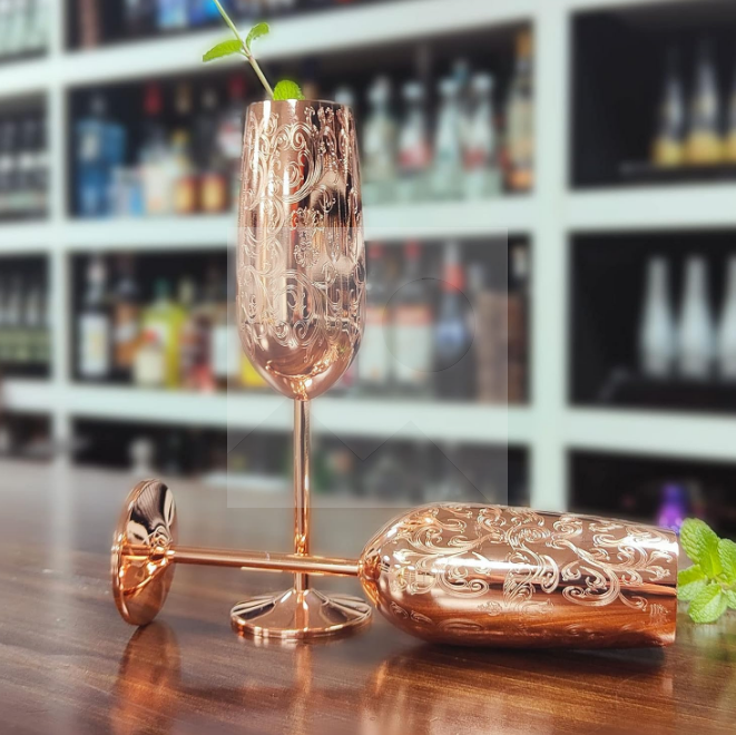 New 210ML Champagne Glasses Stemmed Stainless Steel Unbreakable Champagne  Wine Glasses for Drinking Toasting Wedding Christmas