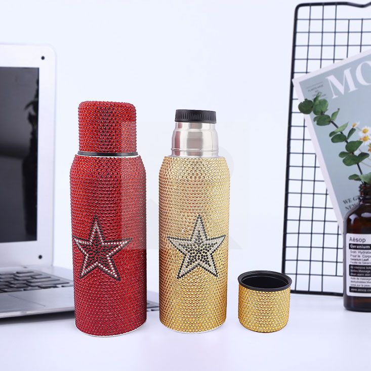 500ml 750ml 1000ml  Diamond yerba mate cup yerba tea mate Thermos  stainless steel flask Insulated water bottle Outdoor Thermos