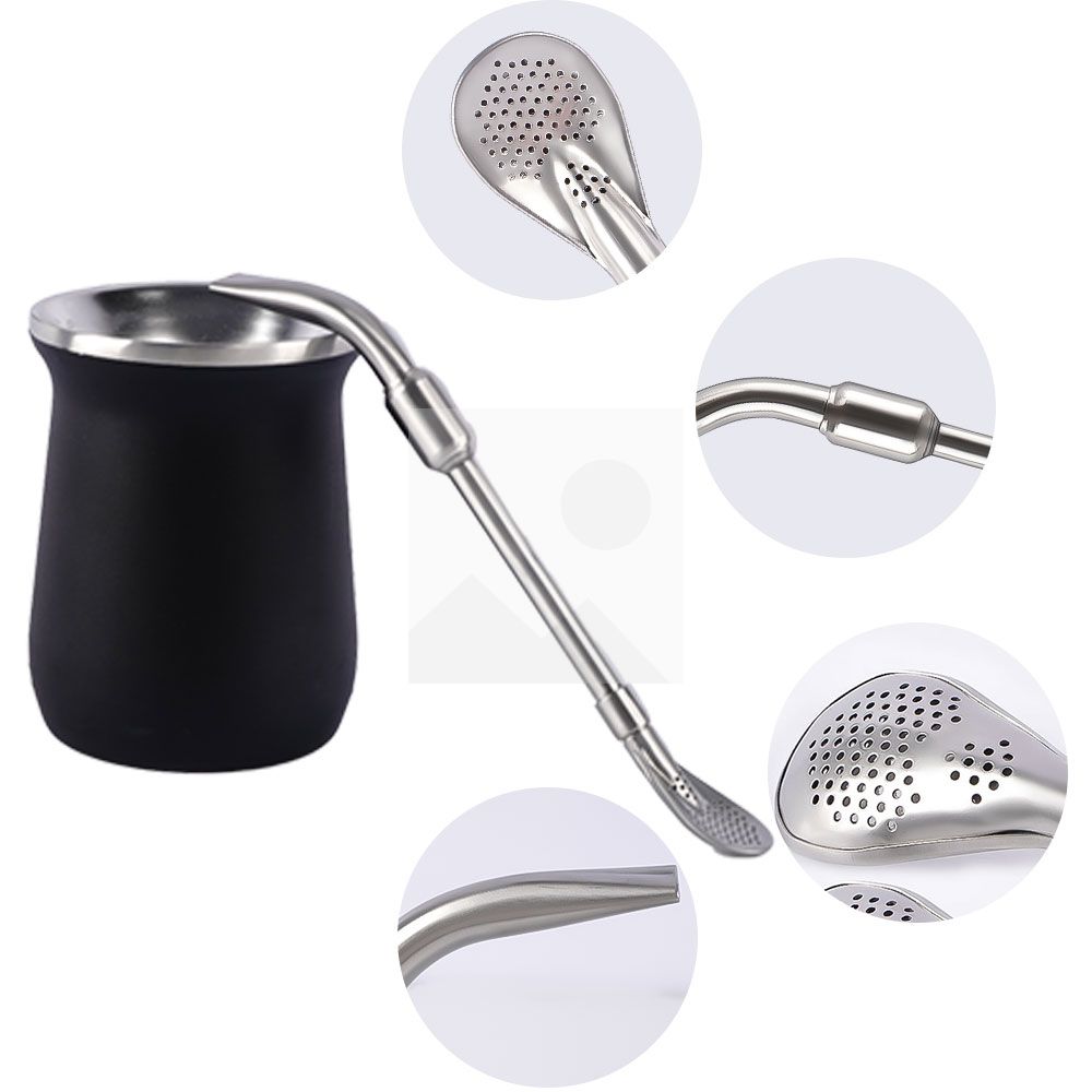 Reusable Argentine Detachable Tea Straws 304 Stainless Steel Straws Yerba Mate Water Tea Drink Bombilla with Filter Easy Clean