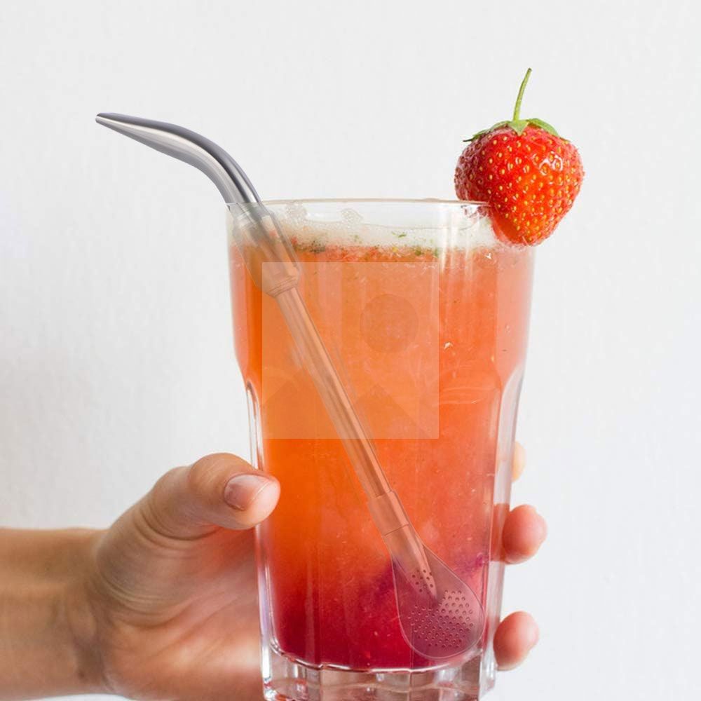 Reusable Argentine Detachable Tea Straws 304 Stainless Steel Straws Yerba Mate Water Tea Drink Bombilla with Filter Easy Clean