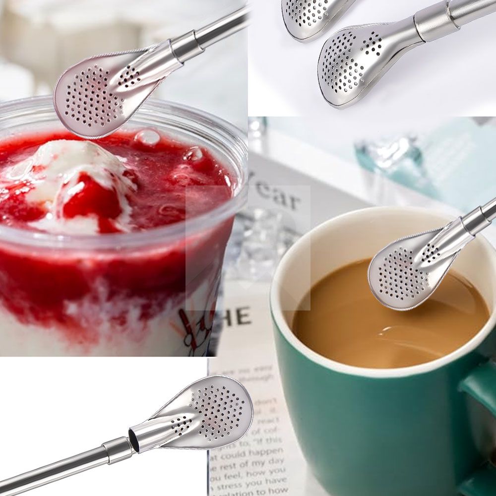 Reusable Argentine Detachable Tea Straws 304 Stainless Steel Straws Yerba Mate Water Tea Drink Bombilla with Filter Easy Clean
