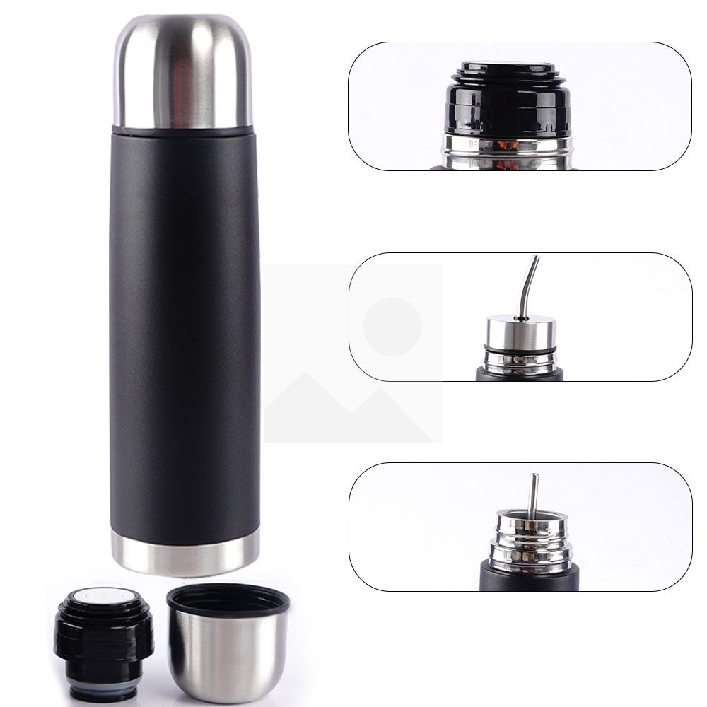 350ml 500ml Automate Termo Mate Cup Stainless Steel Water Bottle Bullet Type Flask withBombilla for Mate Drinking