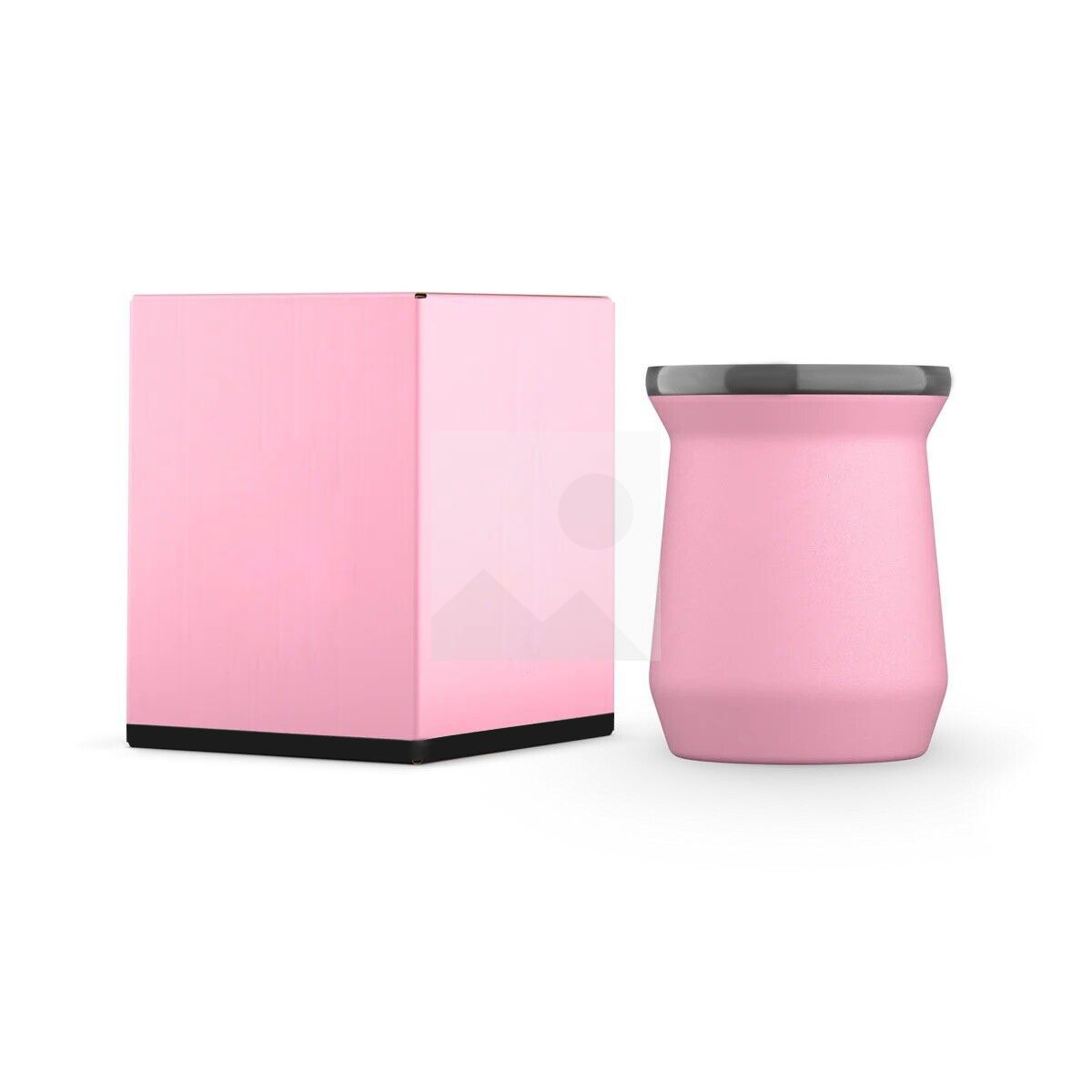 Messi's pink double-walled stainless steel modern companion cup Yerba companion gourd companion cup can be paired with  bombilla