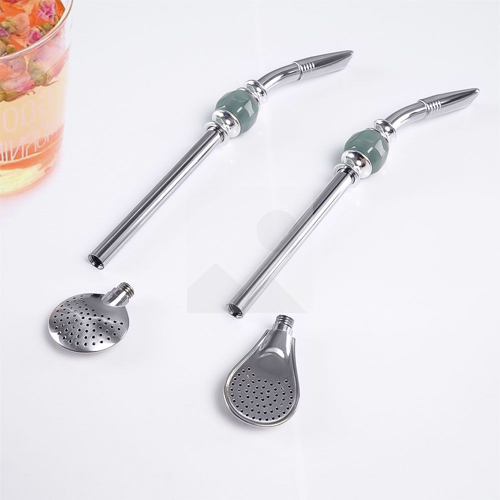 2025 Argentine Detachable Tea Straws 304 Stainless Steel Straws Yerba Mate Water Tea Drink Bombilla with Filter Cleaning brush