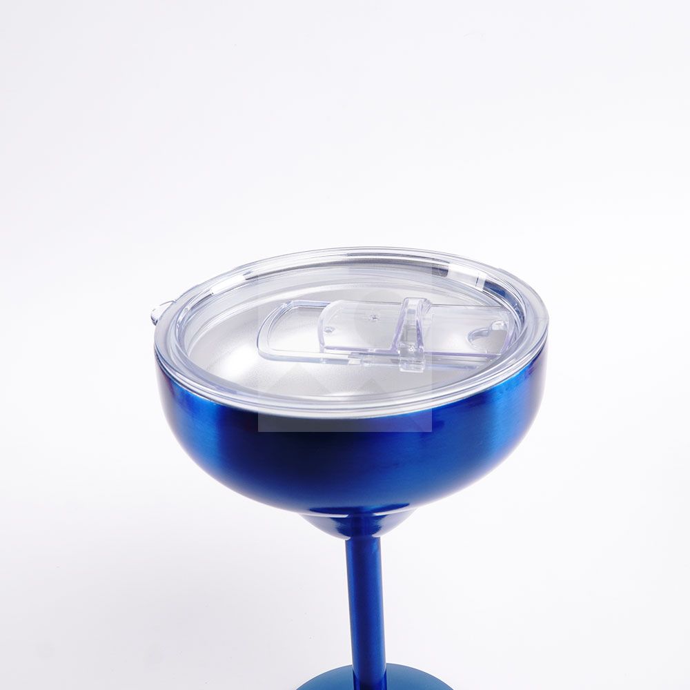 Vacuum sealed metal Margarita Glass with lid 290ml/240ml insulated flat cup steel cup for vacation pool and beach Cold Mugs