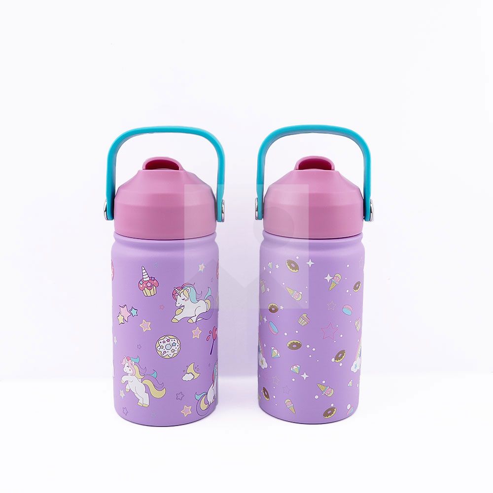 New 350ml Reusable Double Walled Flask Insulated Stainless Steel Drinking Water Bottle Gym For kids Tea Milk Bottle with handle
