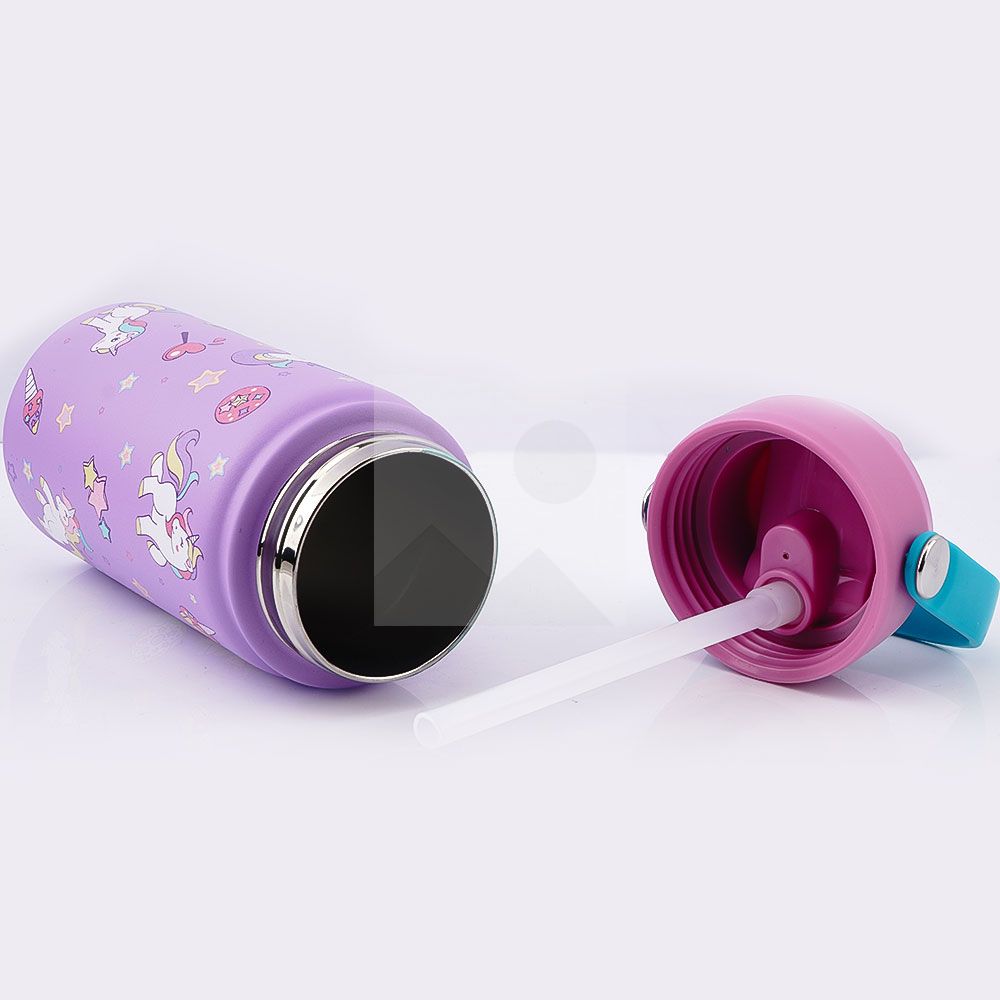 New 350ml Reusable Double Walled Flask Insulated Stainless Steel Drinking Water Bottle Gym For kids Tea Milk Bottle with handle