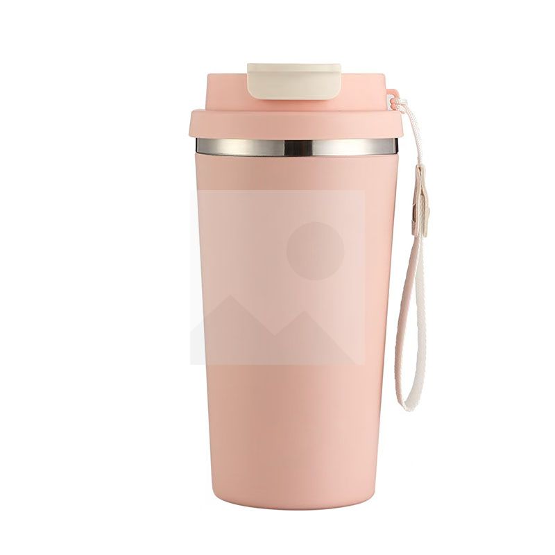 Factory wholesale mug 14.2oz/420ml Ceramic inner Insulated coffee travel mug with portable  Handle and double drinking screw lid
