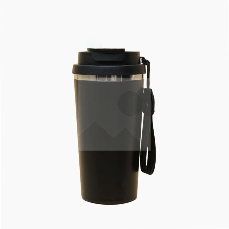 Factory wholesale mug 14.2oz/420ml Ceramic inner Insulated coffee travel mug with portable  Handle and double drinking screw lid