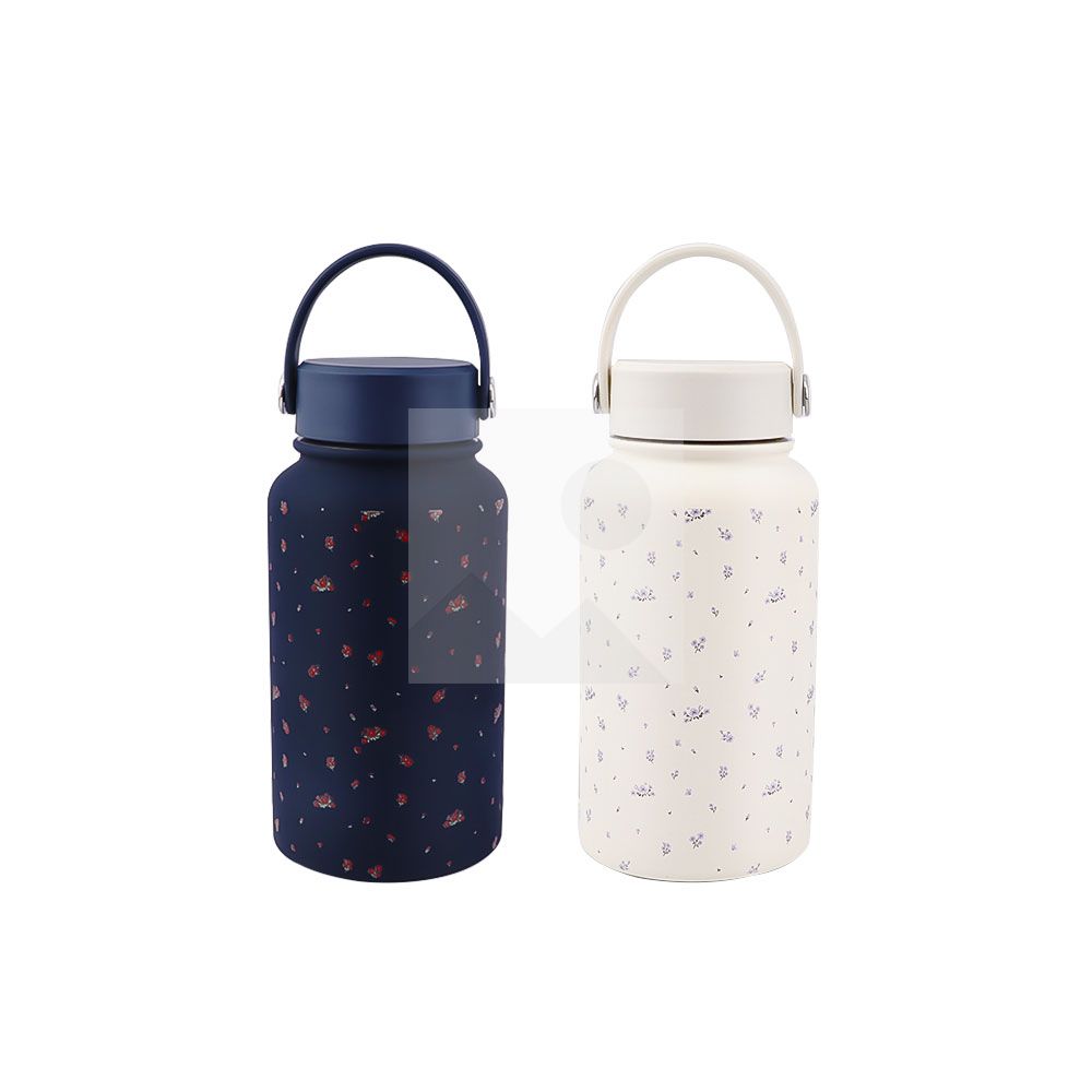 22oz/650ml Wide mouth pot Insulated Stainless Steel Travel Coffee colorful  Water bottle 22oz Tumbler with Flip Lid 3D printing