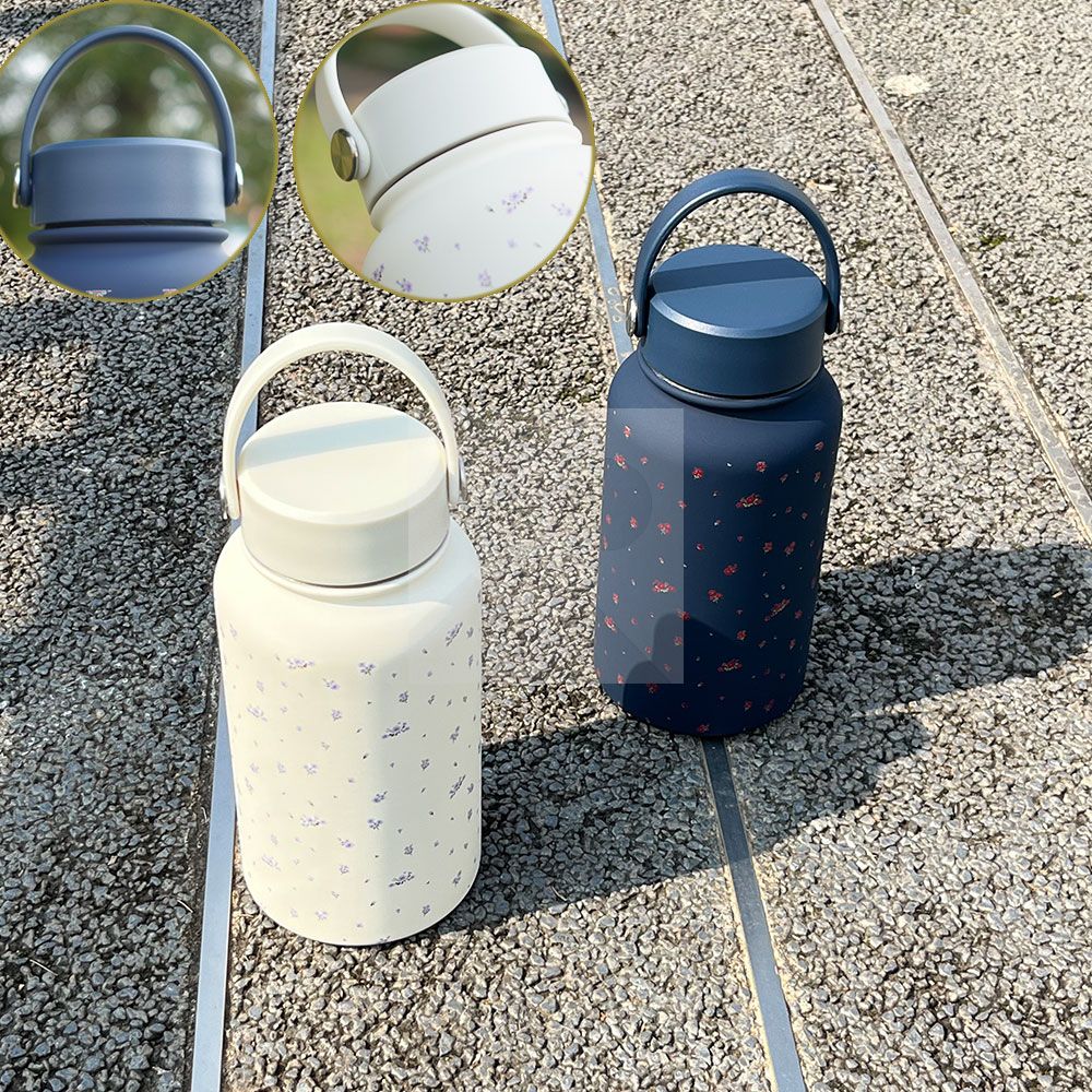 22oz/650ml Wide mouth pot Insulated Stainless Steel Travel Coffee colorful  Water bottle 22oz Tumbler with Flip Lid 3D printing