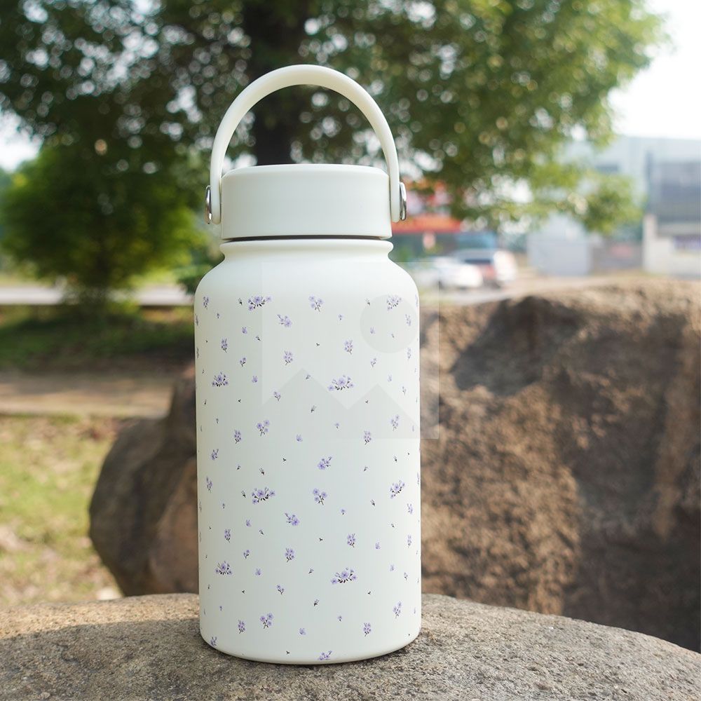 22oz/650ml Wide mouth pot Insulated Stainless Steel Travel Coffee colorful  Water bottle 22oz Tumbler with Flip Lid 3D printing
