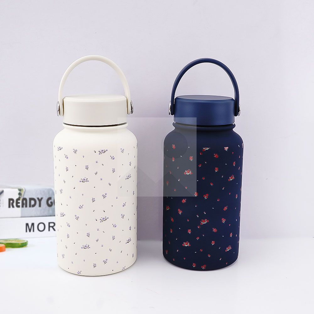 22oz/650ml Wide mouth pot Insulated Stainless Steel Travel Coffee colorful  Water bottle 22oz Tumbler with Flip Lid 3D printing