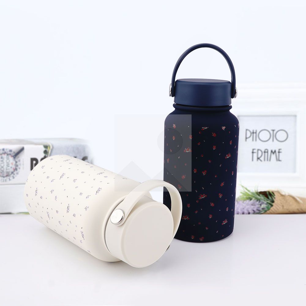 22oz/650ml Wide mouth pot Insulated Stainless Steel Travel Coffee colorful  Water bottle 22oz Tumbler with Flip Lid 3D printing