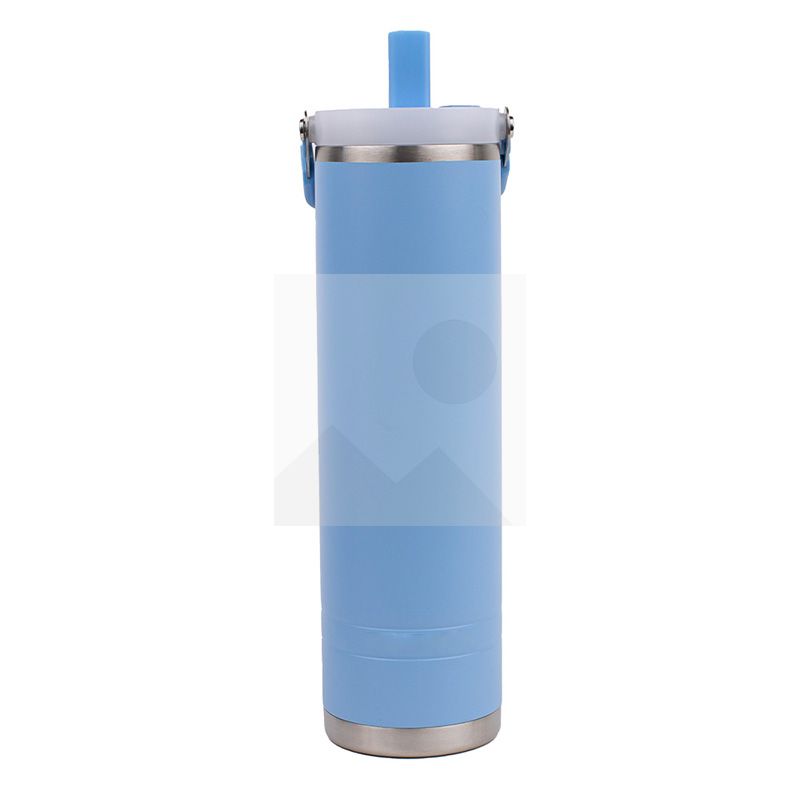 Customized  mugs 600ml  2 in 1 lid coffee mug Reusable Insulated Stainless Steel  Tumbler with Flip Lid Cold Coffee Cup Thermos