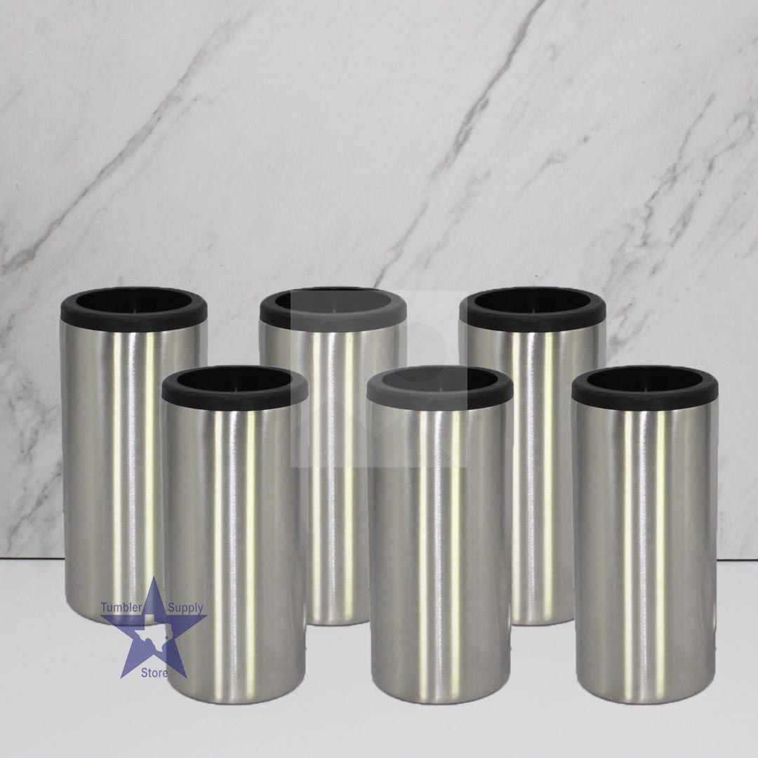 NEW 12oz Slim Can Cooler / Skinny Tumbler Combo