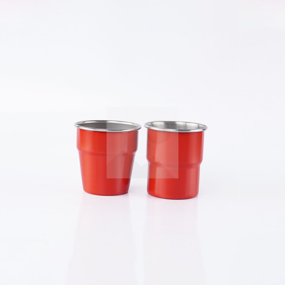 300ml Stainless Steel Cup - Reusable Metal Cups - Stackable Glasses - Camping, Hiking, Outdoor Activities, Party - Small Children Applicable - BPA Free