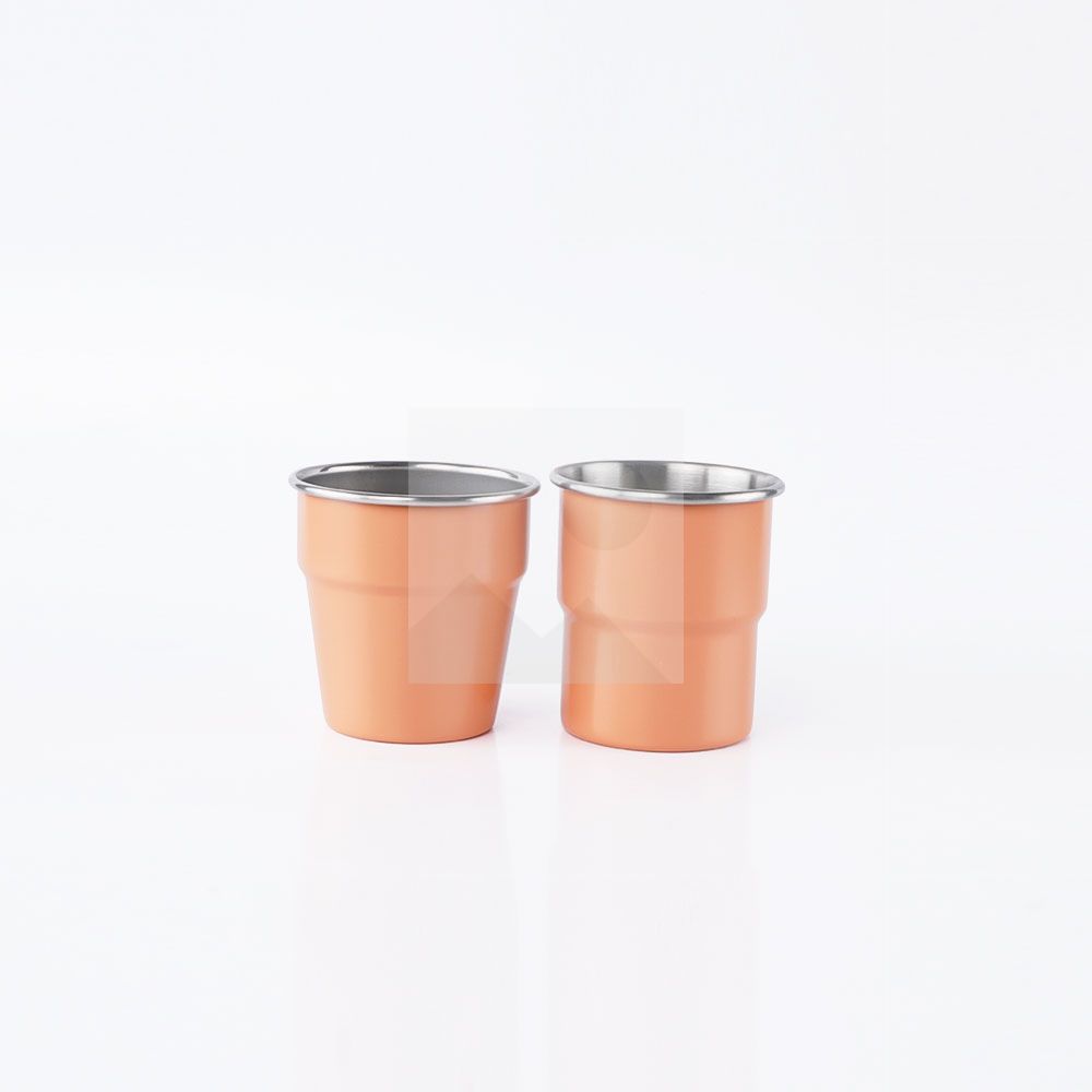 300ml Stainless Steel Cup - Reusable Metal Cups - Stackable Glasses - Camping, Hiking, Outdoor Activities, Party - Small Children Applicable - BPA Free